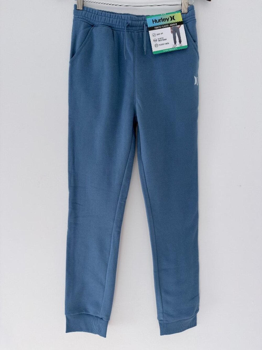 NWT Hurley Armory Blue Youth Fleece Jogger Pants M L XL 18/20